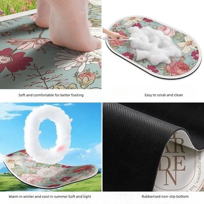Printing Easy to Clean Household Items Diatom Earth Bath Mat For Hotel Bathroom Floor
