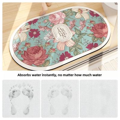 Printing Easy to Clean Household Items Diatom Earth Bath Mat For Hotel Bathroom Floor