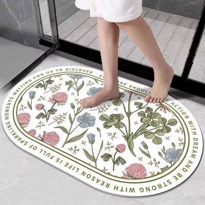 Printing Easy to Clean Household Items Diatom Earth Bath Mat For Hotel Bathroom Floor