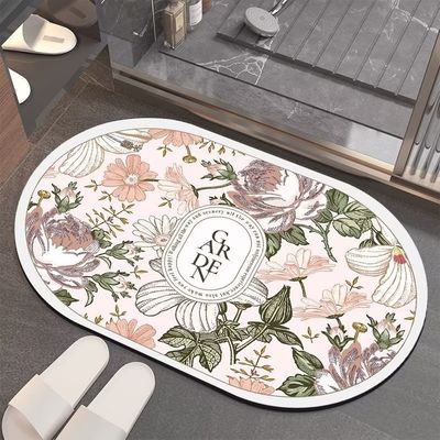 Printing Easy to Clean Household Items Diatom Earth Bath Mat For Hotel Bathroom Floor