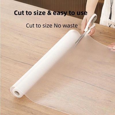 Waterproof Fridge Mats Set Kitchen Cabinet Drawer Shelf Liner with Anti-Slip Design