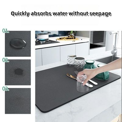 Kitchen Tableware Home Restaurant Hotel Southwestern Design Style Lengthen Dish Drying Mat