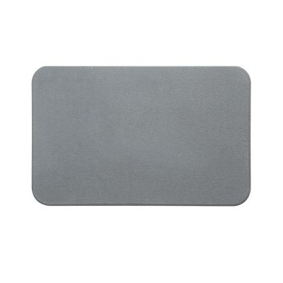 Custom Stone Bath Mat with Water Absorb Function Solid Pattern White/Gray/Pink/Blue