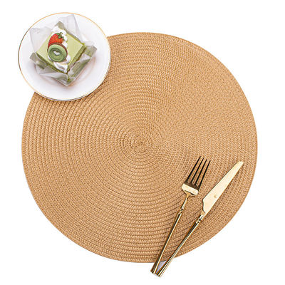 Vietnam Boho Style Table Decor Placemats with Round Water Hyacinth Weaving in Bulk