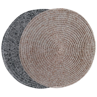 Non-Slip PVC Woven Individual Table Mat for Commercial Buyers Caterers Canteens Blue
