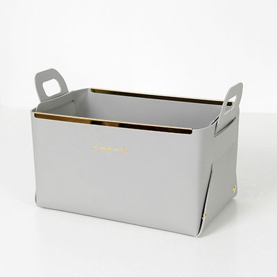 24*14*13cm Eco-Friendly Washable PU Leather Foldable Shoe Box Custom Storage Pack Boxes