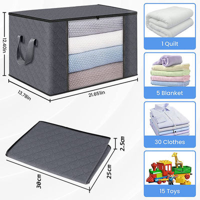 Non Woven Storage Box With Lids And Handle for Organizing Clothes Rectangle Load ＞10kg