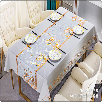 Modern Style Custom Waterproof Non-Slip Pvc Table Cover for Party at Home Restaurant