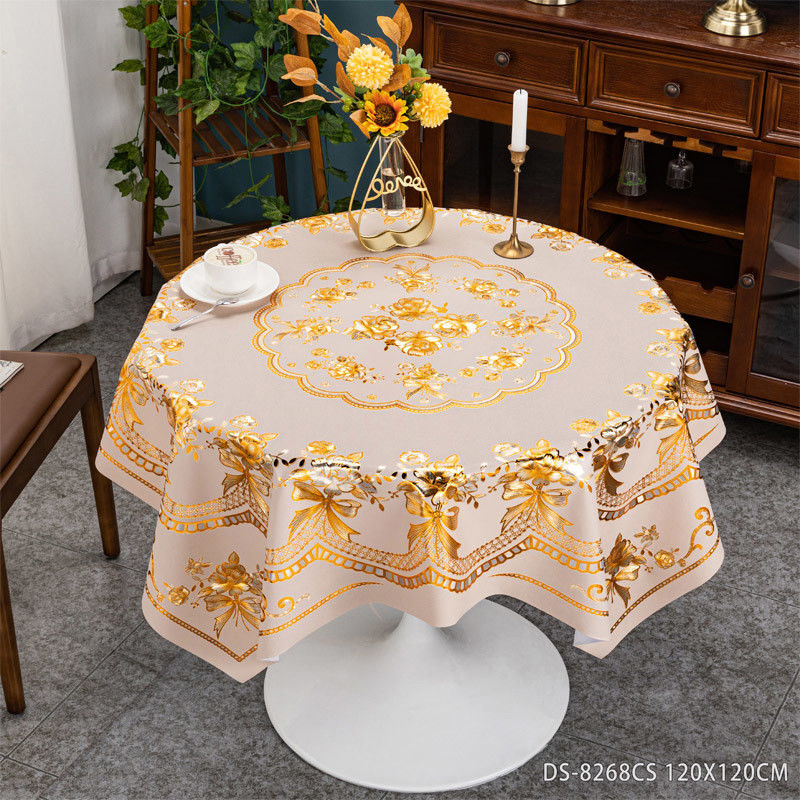 Tablecover Tablecloth 12-Pack Polyester Elastic Edged Backed Fitted PVC Print Cover